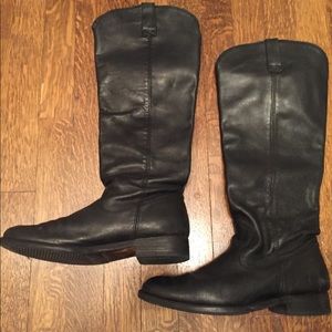 Dolce Vita black leather knee high boots